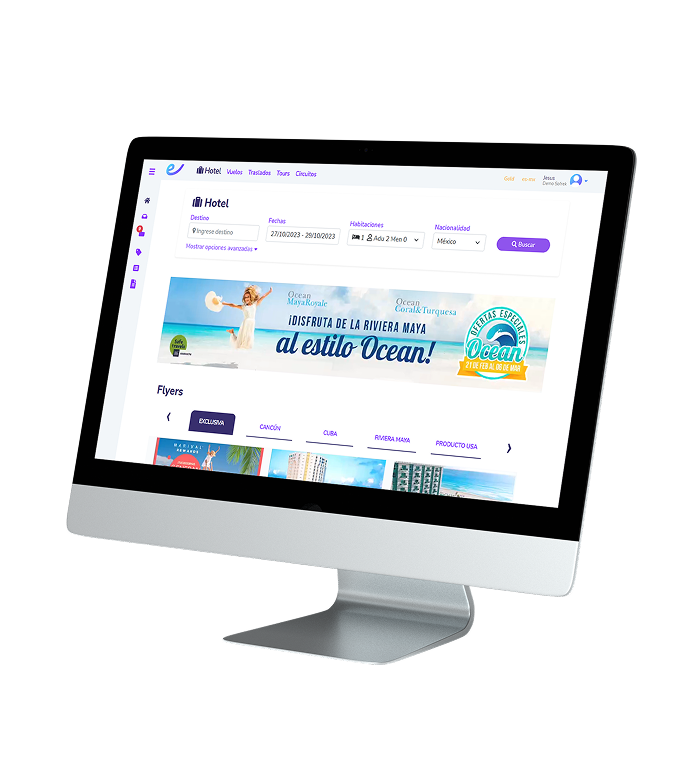 Booking Engine en iMac